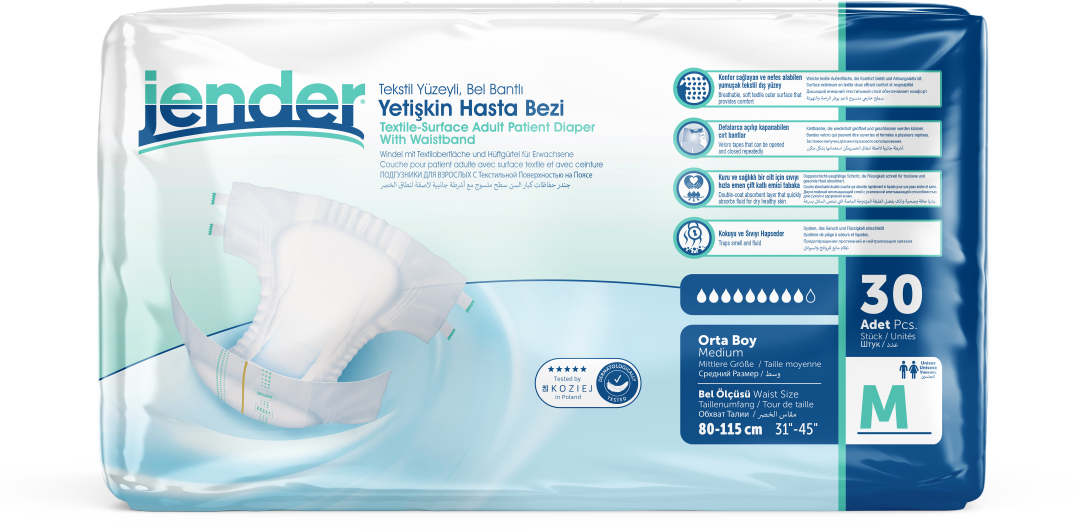 Підгузки для дорослих ТМ Jender M (80-115cм), 30шт